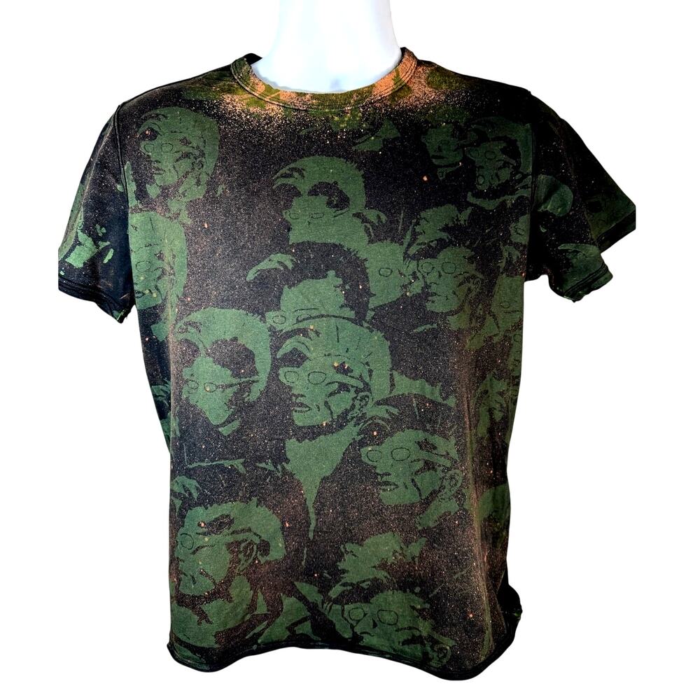 VINTAGE DIESEL PUNK  T-Shirt Mohican Mohawk Men’s Medium Bleach Black RARE